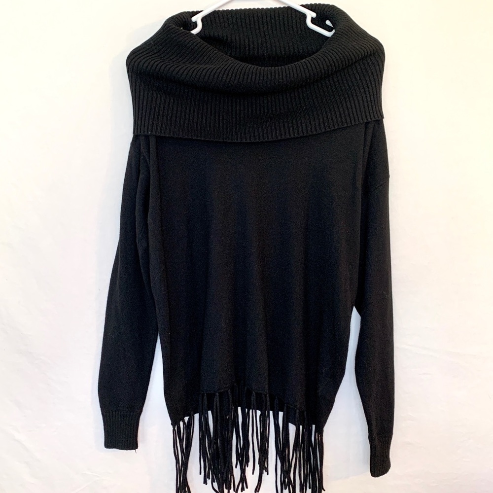 Michael Kors Black Fringe Sweater